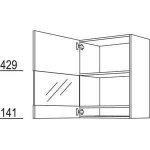 Nobilia Glas-Wandschrank Boulevard WGB45-3 52437