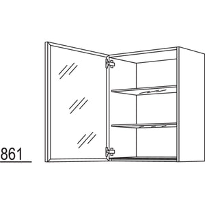 Nobilia Glas-Wandschrank Flat WF45-3 50484