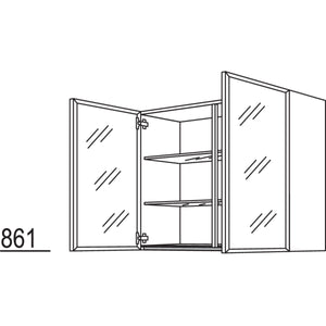 Nobilia Glas-Wandschrank Flat WF90-3 50489