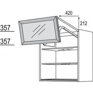 Nobilia Glas-Wandschrank Square mit Falt-Lifttür WFLSQ90-1 31579