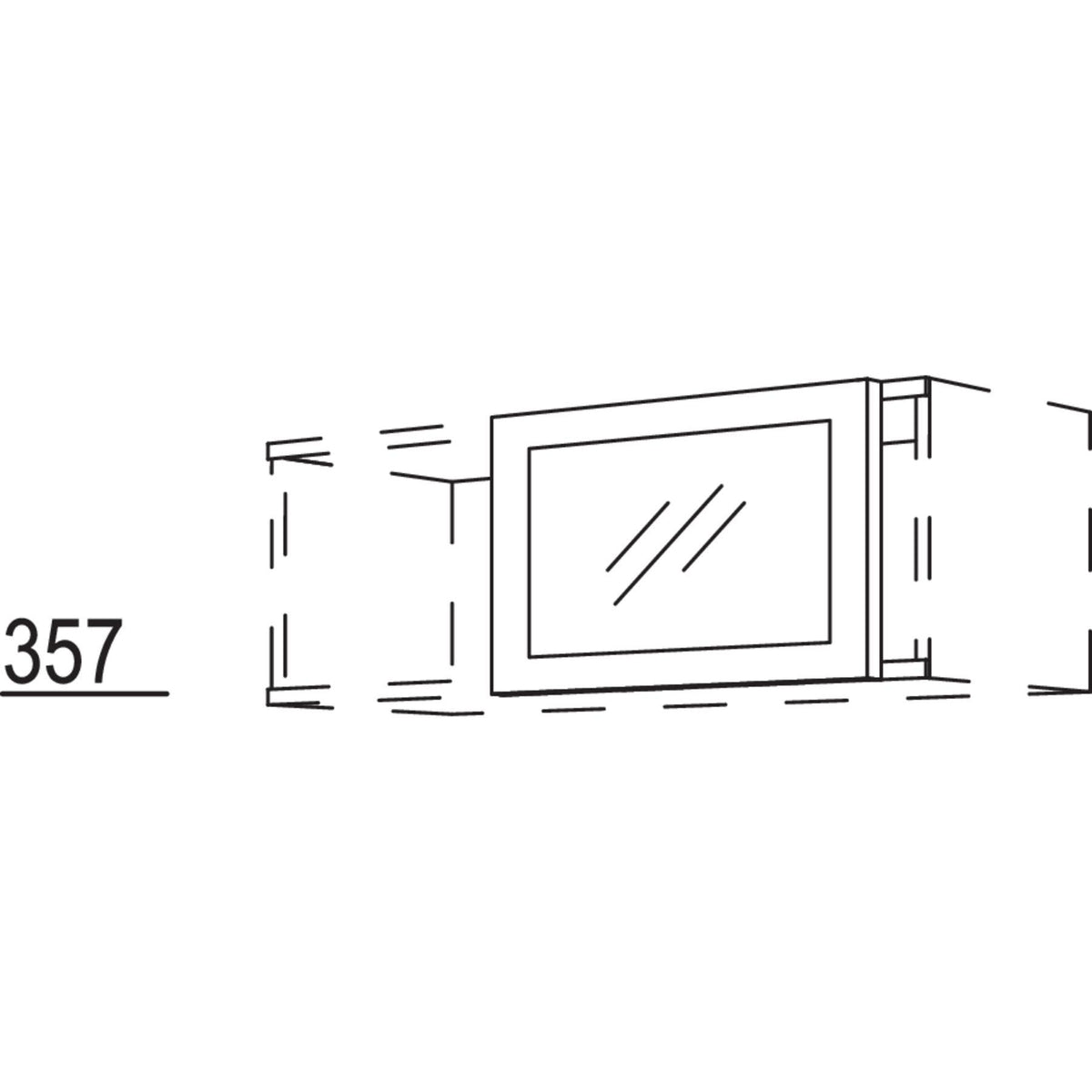 Nobilia Glasrahmen-Schiebetür WSTGR80-36 38823