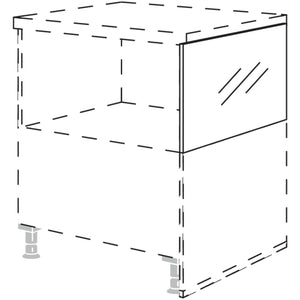 Nobilia Glaswange für Abschluss- planungen mit Unterschränken in Sonderhöhe 360 mm bis UWG-34 6465