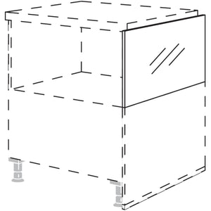 Nobilia Glaswange für Raumplanungen mit Unterschränken in Sonderhöhe 360 mm bis UWGR62-34 6466