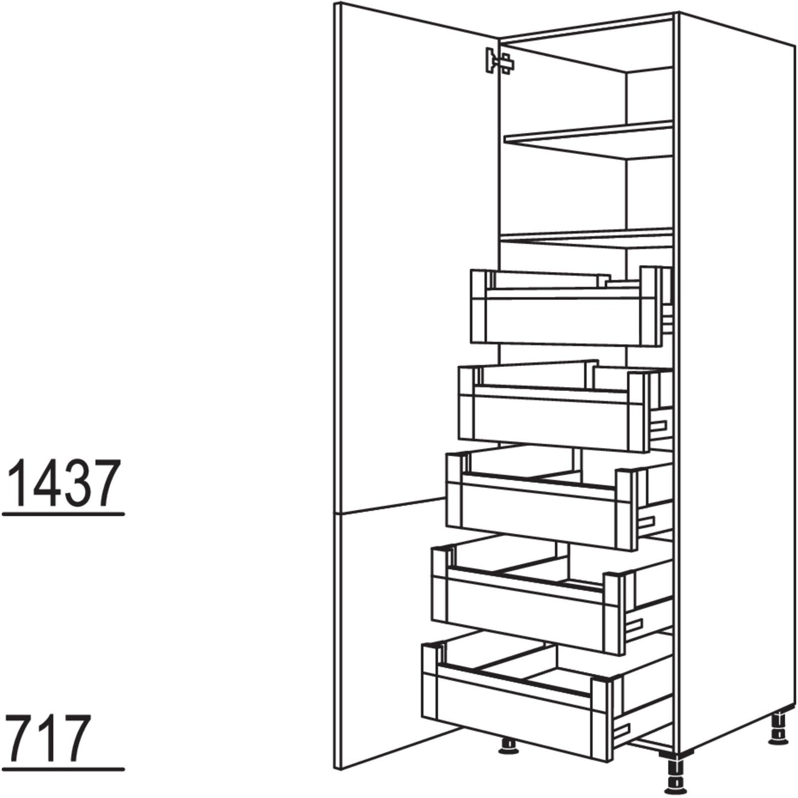 Nobilia Hochschrank HDI60-3 43049