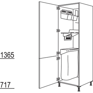 Nobilia Hochschrank mit Ordnungssystem Laundry-Area HDOS50-2 35041