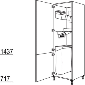 Nobilia Hochschrank mit Ordnungssystem Laundry-Area HDOS50-3 43041