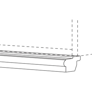 Nobilia Lichtblende- Landhaus-Profil- gerade LBH 9608