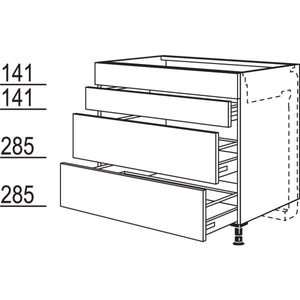 Nobilia Maxi-Kochstellenschrank fuer Kochfeldabzug KMS2A60-M 41660