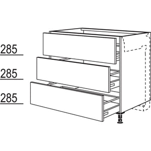 Nobilia Maxi-Kochstellenschrank für Muldenlüfter KM3A100-M 42670