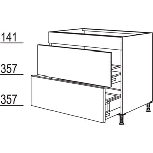 Nobilia Maxi-Spülen-Auszugschrank Separato SPU2A-AS100-M 41233