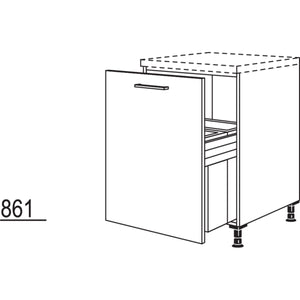 Nobilia Maxi-Unterschrank mit Mülltrennsystem Euro-Cargo UDASL-EC45-M 41471