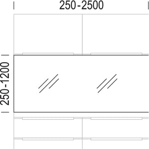Nobilia Nischenwandverkleidung aus ESG-Glas rückseitig lackiert- für individuelle Planungen NVG120 23987