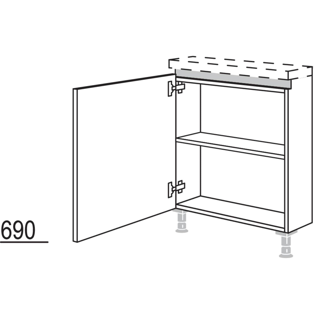 Nobilia Rahmenteil für Inselplanungen NURTI60 51134
