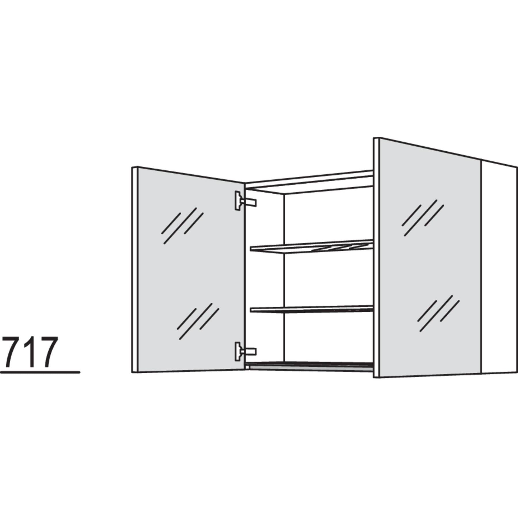 Nobilia Spiegelschrank WBSP80-1 2722