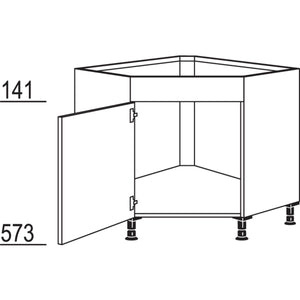 Nobilia Spülen-Eckschrank- diagonal SPUE105 238