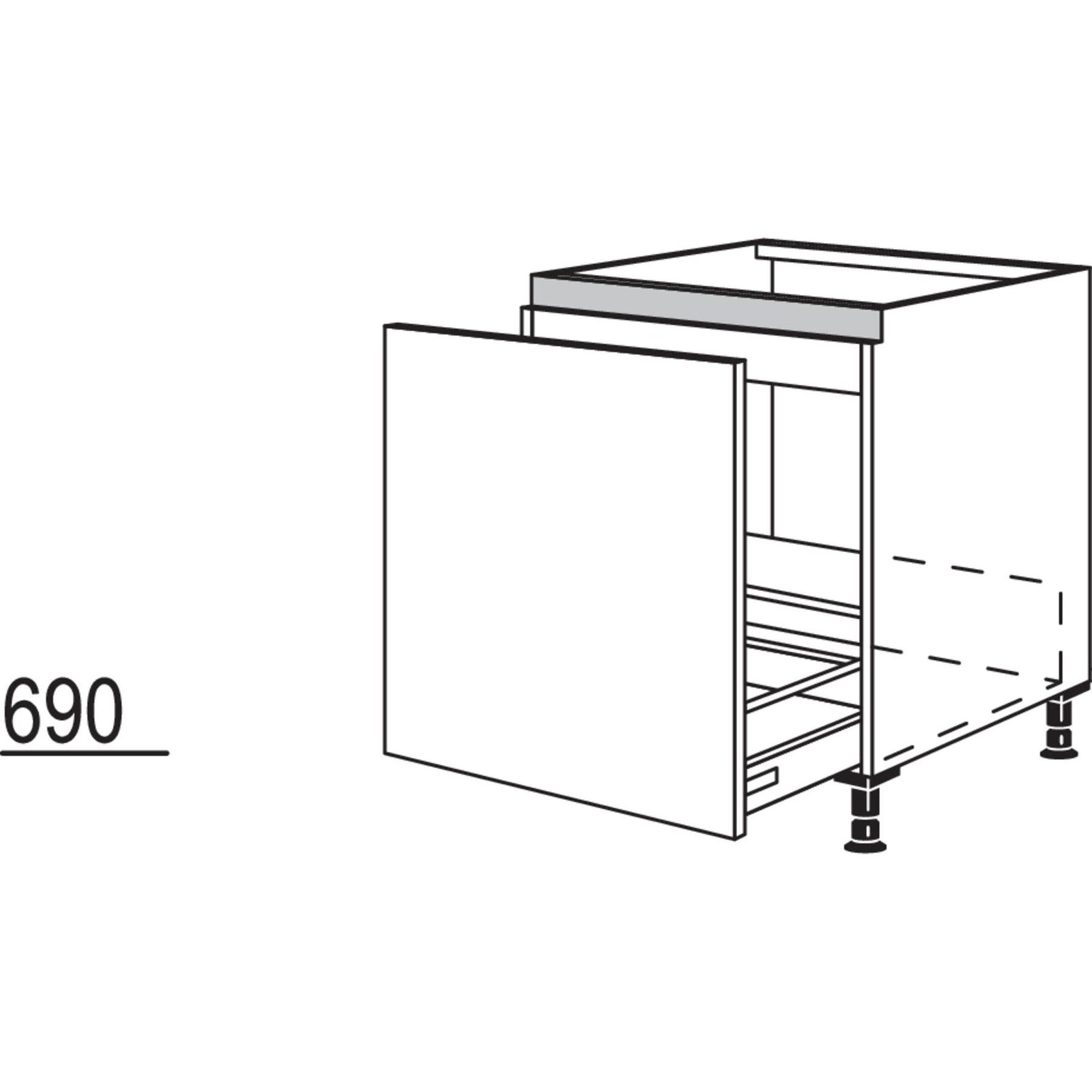 Nobilia Spuelenschrank fuer bauseitige Wertstoffbehaelter-Systeme NSPUAK-BW45 40294