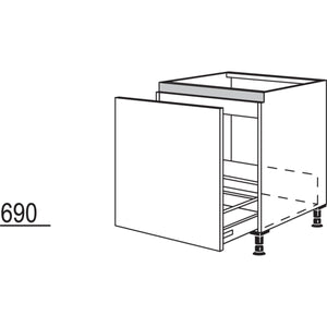 Nobilia Spülenschrank für bauseitige Wertstoffbehälter-Systeme NSPUAK-BW45 40294