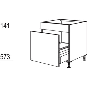 Nobilia Spülenschrank mit Zargen-Cargo SPU-AS50 22285