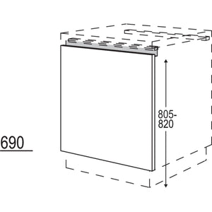 Nobilia Tuerfront fuer vollintegrierte Kuehlgeraete und Waschautomaten NKWSB60 51865
