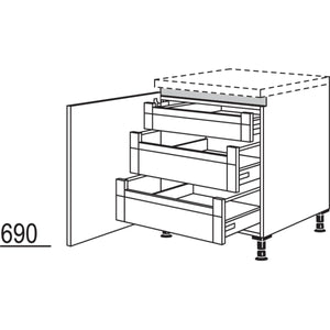 Nobilia Unterschrank NUI2AI50 52033