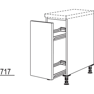 Nobilia Unterschrank mit Apothekerauszug Junior UAJD30 20129