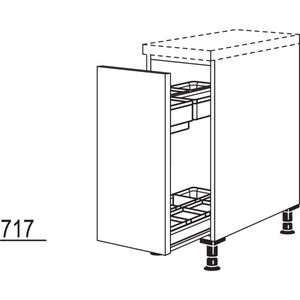 Nobilia Unterschrank mit Apothekerauszug Junior UAJOD30 20140