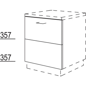 Nobilia Verstiftete Türfront in geteilter Optik GSBVD2A60 9869