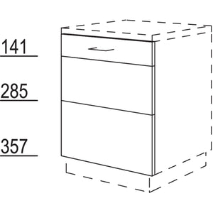 Nobilia Verstiftete XL-Türfront in geteilter Optik GSBVS2A45-X 34853