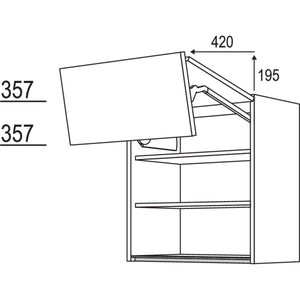 Nobilia Wandschrank Falt-Lifttür NWFL60-1 64346