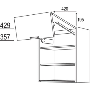 Nobilia Wandschrank Falt-Lifttür NWFL120-2 66352