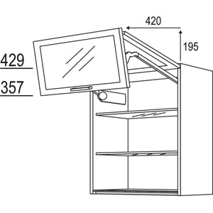 Nobilia Wandschrank Falt-Lifttür NWFLGG50-2 66411