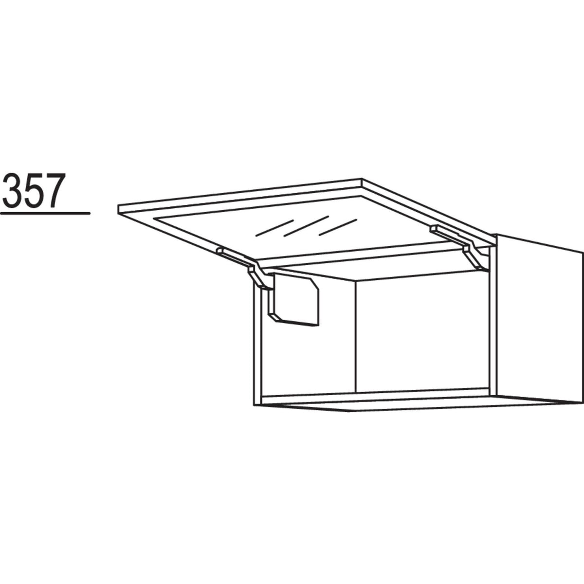 Nobilia Wandschrank Glasrahmenklappe WKG100-36 36330