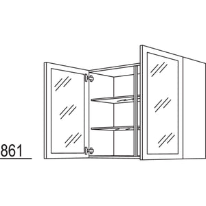 nobilia Wandschrank Glasrahmentür WG90-3 90 cm 51109