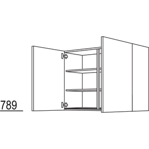 nobilia Wandschrank mit 2 Türen und zwei Einlegeböden NW90-2 66009