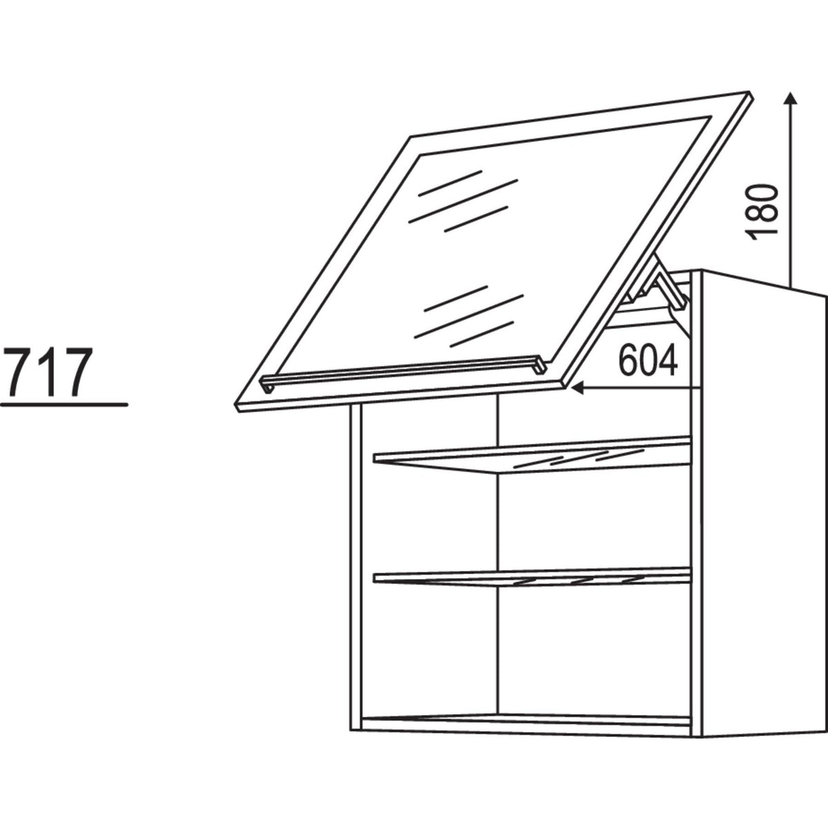 Nobilia Wandschrank Schwingklappe WKSG60-1 33586