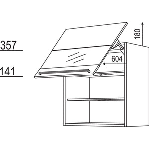 Nobilia Wandschrank Schwingklappe WKSGLS80-1 32408