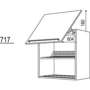 Nobilia Wandschrank Schwingklappe mit Abtropfgitter WKSFAG60-1 31556