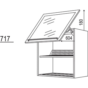 Nobilia Wandschrank Schwingklappe mit Abtropfgitter WKSGAG60-1 32566