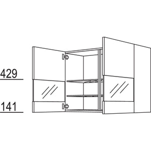 Nobilia Wandschrank Segmentglastür WGLS100-2 41441