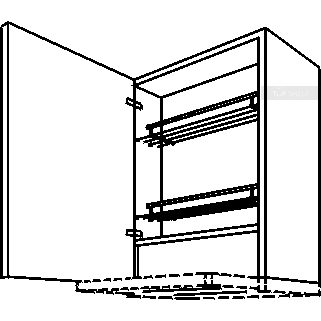 Nobilia Wandschrank fuer Flachschirm-Dunsthauben WDAF60-3 51829