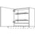 nobilia wall cabinet for flat screen extractor hoods WDAF60-1 60 cm
