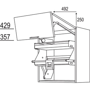 Nobilia Wandschrank iMove mit Falt-Lifttuer WFLIM60-2 42137