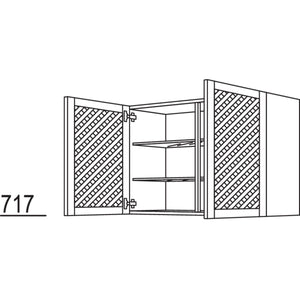 Nobilia Wandschrank mit Holzgittertür WGH90-1 31389