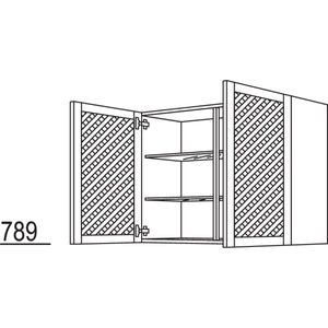 Nobilia Wandschrank mit Holzgittertuer WGH90-2 43389