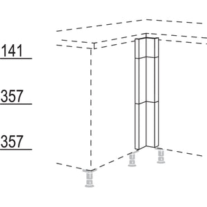 Nobilia Winkelpassstück in geteilter Optik- variabel UPE-VSA-M 55177