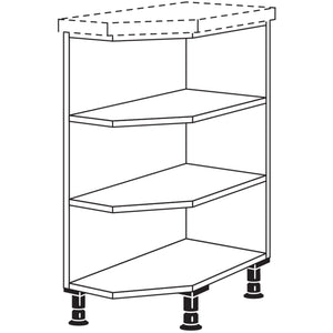 Nobilia XL-Abschlussregal- diagonal URA32-X 33752