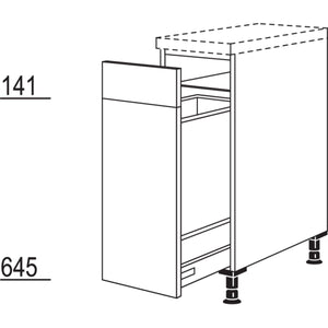 Nobilia XL-Auszugschrank mit Wertstoffsammler UAWS30-X 33138