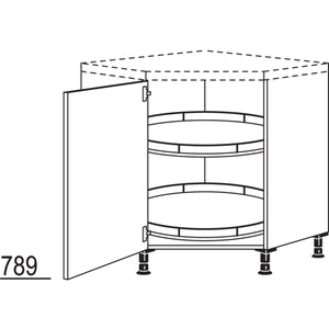 Nobilia XL-Diagonal-Karussellschrank UEDT90-X 37082