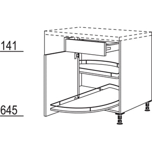 Nobilia XL-Eckschrank UEBD90-45-X 37097