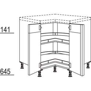 Nobilia XL-Eckschrank UETK80-X 33273